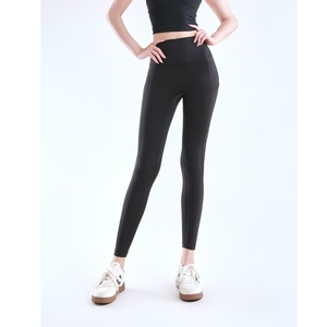 High Waist Yoga <b>Leggings</b> <b>With</b> Side Phone <b>Pocket</b>, Seam <b>Pocket</b>, Butt Lifting, Squat Proof <b>Workout</b> Pants - Product Image 1