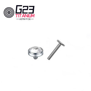 Piercing microdermique en titane ASTM F136, piercing de surface Medusa, 2,5/3/4/5 mm, filetage interne supérieur, bijoux de corps en pierre précieuse - Product Image 4