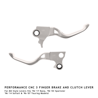 Leviers de frein et d'embrayage CNC à 3 doigts pour moto, compatibles avec les modèles Dyna 96-17, Sportster 96-03, Touring 96-07