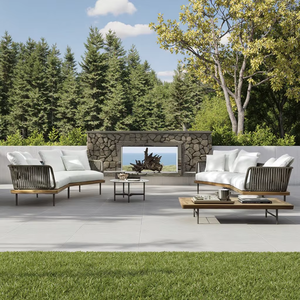 Mobilier d'extérieur sectionnel moderne pour patio Mobilier Bali sectionnel Produits de vente à chaud <span class=keywords><strong>Coussin</strong></span> de canapé d'extérieur en bois Boutique en ligne - Product Image 2