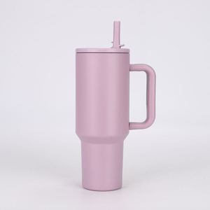 <b>40oz</b> H5.0 <b>Handle</b> Car Travel Mug Vacuum <b>Tumbler</b> Stainless Lid Straw Non-Slip ODM Custom Color - Product Image 3