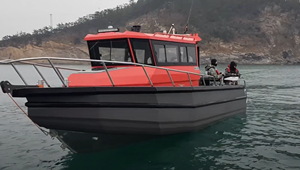 Nouveau <span class=keywords><strong>bateau</strong></span> de pêche en aluminium de luxe de 8,5 m (28 pieds) à coque en V profond, facile à naviguer, avec passerelles circulaires - Product Image 5