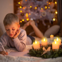 6 bougies LED sans flamme en forme de pilier, alimentées par piles, avec télécommande, texture effet cire, couleur ivoire, pour mariage, Noël, Halloween, Pâques