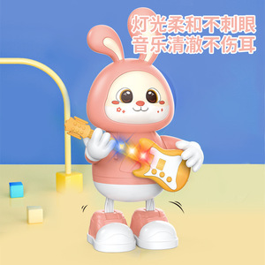 Conejo Guitarrista de Juguete, Robot Musical que Canta y Baila, Unisex para Niños de 4 a 6 Años, Juguete Eléctrico de Plástico, Rosa y Azul Cielo - Product Image 4