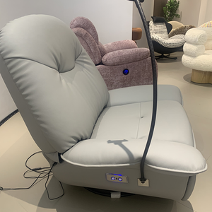 Chaise de salon en cuir avec fauteuil simple de salon d'ajustement électrique - Product Image 1