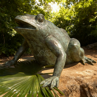 Fontaine décorative moderne en bronze en forme de grenouille pour jardin extérieur, figurine animale moulée, art 3D, objet de collection