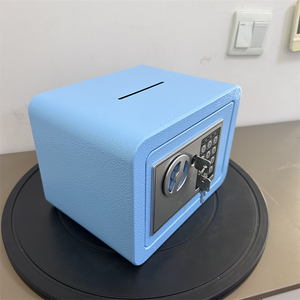 Mini Safe <b>Box</b> Blue Color Electronic Digital <b>Lock</b> Key Storage - Product Image 2