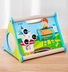 Triángulo de Actividades de Madera de 5 Lados, Centro de Juego Educativo Montessori para Niños Pequeños - Product Image 4