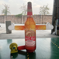 Bouteille de bière gonflable personnalisée, étanche, durable, alimentée par prise, danseur de vent, ballon promotionnel pour la publicité