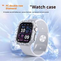 IVANHOE Boîtier PC diamant étincelant pour Apple Watch 10 Housse 42mm 46mm Pare-chocs diamant + Protecteur creux Iwatch Série 10
