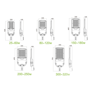 Lámpara de Calle LED de Alta Potencia, Diseño Elegante, Fabricada en Aluminio Fundido a Presión, 50w 80w 90w 100w 120w 150w 135w 200w 240w 250w 300w - Product Image 3