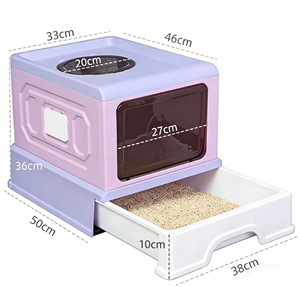 Lettiera <span class=keywords><strong>per</strong></span> <span class=keywords><strong>Gatti</strong></span> Completamente Chiusa, Colorata, Spaziosa e con Cassetto, <span class=keywords><strong>per</strong></span> <span class=keywords><strong>Gatti</strong></span> <span class=keywords><strong>Adulti</strong></span> e Gattini, Ideale <span class=keywords><strong>per</strong></span> Grattare - Product Image 6