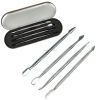 Outil multifonctionnel à double tête pour le nail art, pousse-cuticules en acier inoxydable pour éliminer les peaux mortes et le vernis à ongles en gel