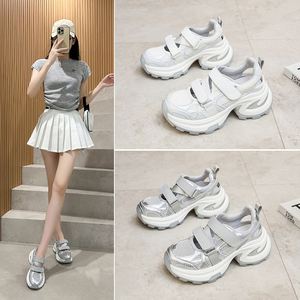Chaussures de sport décontractées pour femmes, style designer, à talon haut, avec empeigne en maille respirante et texture rugueuse, pour activités de plein air - Product Image 6