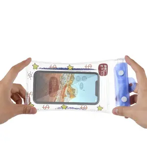 वाटरप्रूफ मोबाइल फोन बैग कार्टून 7.2 इंच फ्लोटिंग टच स्क्रीन फोटो स्पष्ट रूप से गर्म वसंत एल तेज बहाव वाला धूल सील बैग