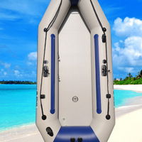 Bateau pneumatique écologique en PVC pour quatre personnes avec fond brossé 217x67x8CM, design portable et épaissi