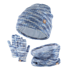Conjunto de tres piezas al por mayor de invierno lindo tejido polar bebé cálido gorro niños grueso cálido sombrero <span class=keywords><strong>guantes</strong></span> <span class=keywords><strong>y</strong></span> <span class=keywords><strong>bufanda</strong></span> traje chico - Product Image 6