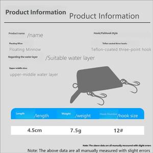 Señuelo flotante cuadrado tipo <span class=keywords><strong>cubo</strong></span> para pesca <span class=keywords><strong>de</strong></span> lubina y perca - Product Image 5