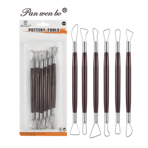 Outils de poterie et de sculpture en argile et plastique : Couteau à fil plat double tête pour embellissement et sculpture - Product Image 1