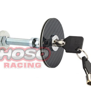 Cerradura de capó de fibra de carbono con llave de hierro cincado para coche de carreras - Product Image 1