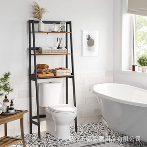Estante de Almacenamiento de Bambú de 3 Niveles para Baño, 64x30x160 cm, Rectangular, Independiente, para Organización del Espacio del Inodoro - Product Image 3
