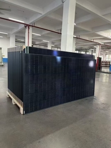 พลังงานเต็มกำลัง เกรด A ราคาโรงงานใหม่ จัดส่งรวดเร็ว 36v 24v 12v 550w 585w 600w 630w แผงโซลาร์เซลล์แบบ N-type PERC สองหน้า สีดำล้วน - Product Image 6