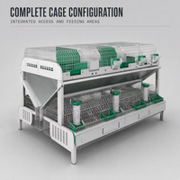 Cage à lapins de ferme EJIN H Type 2 couches, galvanisée, avec nichoir intégré, unité d'élevage simple ou double face
