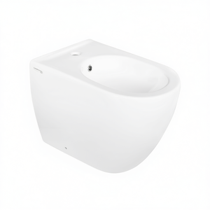 Bidé de pared Greta de 57 cm de longitud, color blanco, con dispensador de grifo. - Product Image 2