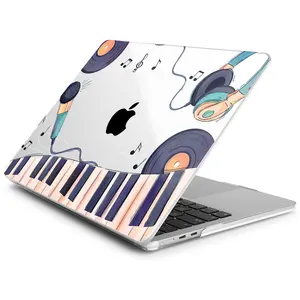 Funda protectora pintada con cristal de alta calidad para portátil, funda dura de plástico para MacBook Air Pro11 12 13 14 15 16 pulgadas