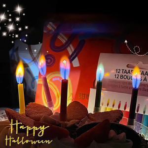 Bougies d'anniversaire LANJO en cire de paraffine à changement de couleur, multicolores, pour événements intérieurs - Faites à la main, non toxiques - Product Image 4