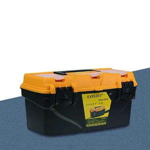 Профессиональный Многофункциональный сверхмощный ящик для хранения инструментов, бытовой портативный пластиковый кейс для инструментов 15 дюймов