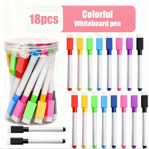 KHY Vente en gros Personnalisation 18 couleurs Marqueurs magnétiques effaçables à sec avec <span class=keywords><strong>encre</strong></span> effaçable Stylo marqueur pour tableau blanc - Product Image 1