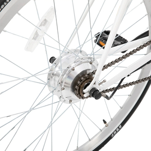 JOYKIE Hiland <span class=keywords><strong>28</strong></span> pollici elettrico ibrido 36V tecnologia digitale telaio in acciaio leggero a velocità singola per il tempo libero quotidiano in bicicletta - Product Image 4