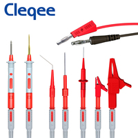 Kit de tests multimètre de 12mm, jeu de sondes à l'arrière avec jeu de sondes remplaçables, connecteur banane, pinces crocodile