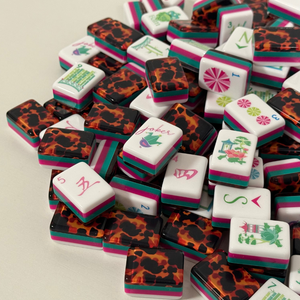 Tuiles de Mahjong Américain de Luxe Style Tortue, 160 Tuiles Standard, 4 Couches, Acrylique Gravé, pour Soirées Jeux à Domicile et en Groupe - Product Image 3