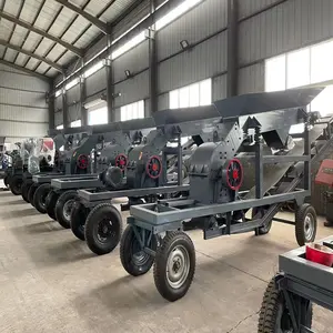 600*600 Hammer Mill Diesel Engine And Motor Mobile Limestone Coal Gangue Stone Fine Hammer Crusher Machine With Vibrating Screen