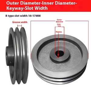 B loại rãnh đôi v-vành Đai ròng rọc tùy chỉnh OEM nhôm và động cơ thép ổ đĩa ròng rọc cho động cơ diesel - Product Image 3