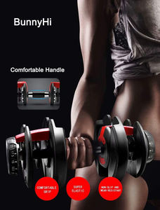BunnyHi YL025 可変式 10-50kg マルチウェイトダンベルセット 24kg <span class=keywords><strong>40kg</strong></span>ウェイトダンベル ホームユース ラバースチール素材 - Product Image 3