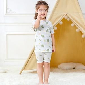 Michley – Ensemble de vêtements pour enfants 2 pièces, personnalisé avec logo OEM, en fibre de bambou douce, motif animaux mignons, vente en gros directe usine, 2-8 ans - Product Image 3