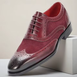 Chaussures habillées en cuir de vachette pour hommes, style brogue, pour mariage, affaires, grandes tailles, respirantes, de luxe, mode, vente en gros, chaussures formelles, usage quotidien, bureau - Product Image 5