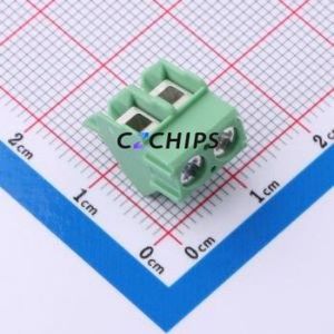 1988804 Screw Terminal Block Through hole Component (THT),P=5mm Connector 5mm Green Through Hole 2P - Product Image 1