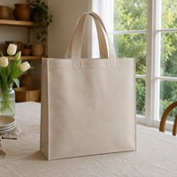 Sac fourre-tout carré personnalisable en non-tissé écologique avec fermeture éclair, fond non rembourré, pour le shopping promotionnel (style décontracté)