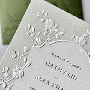 Vanilla Printing Premium 3D <b>Embossing</b> Letterpress Business Card Custom Logo Offset Printing Cotton Paper <b>Invitation</b> <b>Weddings</b> - Product Image 5
