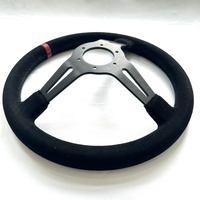 Volant de course simulé en cuir PU et alliage d'aluminium, style rallye JDM universel, pour configuration de jeu de simulation