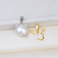Accessoires de pendentif en argent S925 pour la fabrication de bijoux DIY en perles, support creux en forme de chat électroplaqué, cadeau tendance fait main