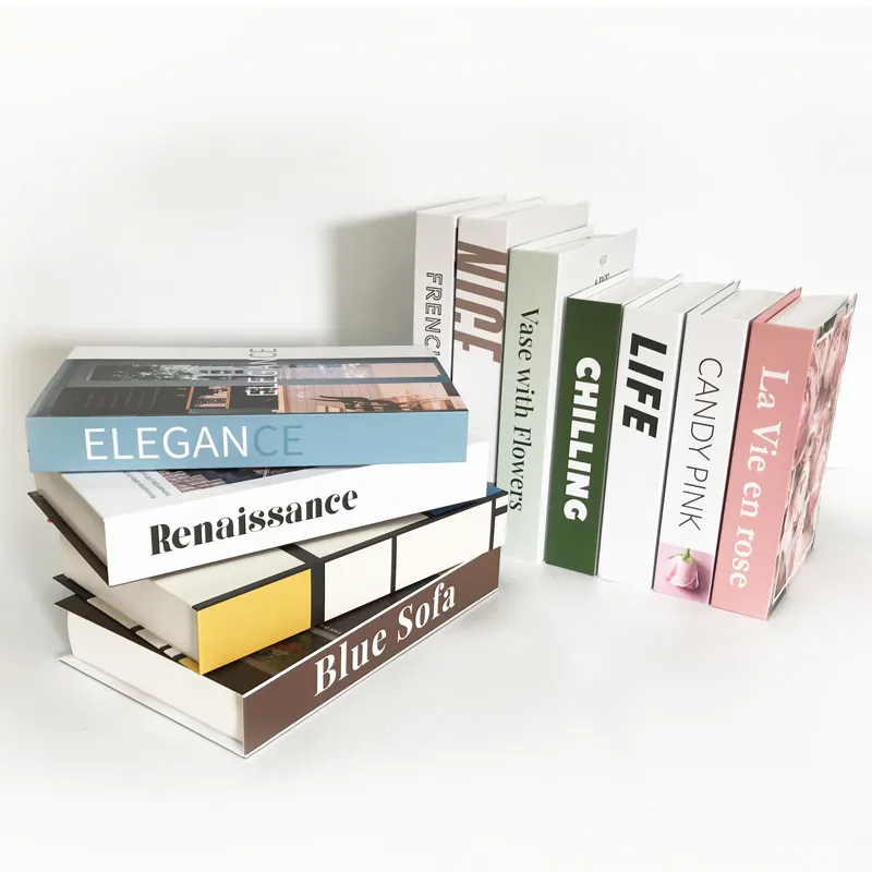 Fasion Empy Glam Table Book Koleksi Buku Dekorasi Rumah Nyata untuk Merek Gaya