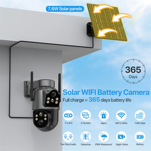 4MP PTZ CCสมาร์ท 360 ระบบรักษาความปลอดภัยกล้องSolaireไร้สายWifiเลนส์คู่ 4Gพลังงานแสงอาทิตย์กล้อง<span class=keywords><strong>Alexa</strong></span> <span class=keywords><strong>ICSEE</strong></span> - Product Image 3