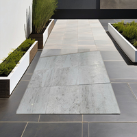 Dalles de marbre carrées gris clair 2025, taille personnalisable, antidérapantes, pour terrasses modernes, décoration murale intérieure/extérieure