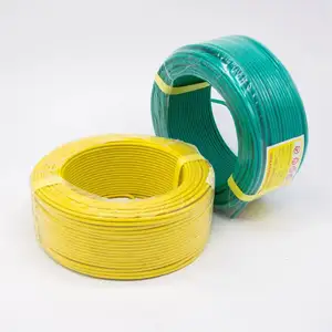 150mm 유연한 구리 PVC 덮여 접지 와이어 케이블 녹색/노란색