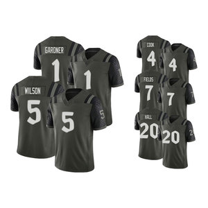 2025 2026 nuevas rivalidades cosidas camisetas de fútbol americano al por mayor Nueva York 1 Gardner 5 <span class=keywords><strong>Wilson</strong></span> 7 campos 20 Hall 95 Williams - Product Image 5